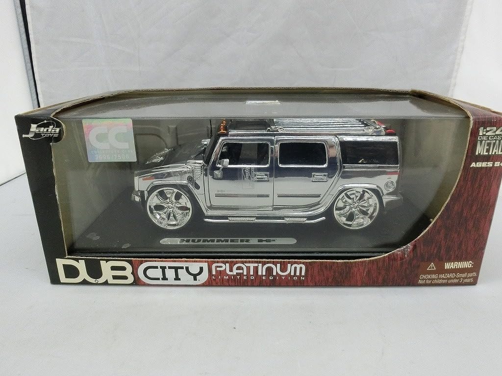 ミニカー Jada Toys DUB CITY PLATINUM Hummer Jada Toys Dub City Platinum Hummer H2 1:24 Chrome limited